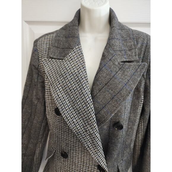 avec les filles womens anthropologie mixed tweed jacket size large lined - Picture 8 of 16